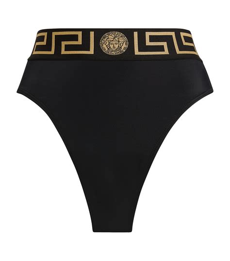 versace bathing suit cover up|Versace high waisted bikini bottom.